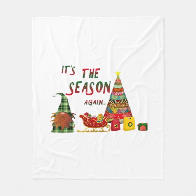 Couverture Polaire C'est de nouveau la saison Noël Gnome (Devant)
