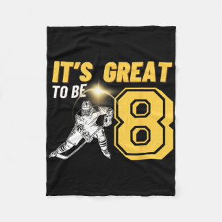 Couverture Polaire C'est génial d'avoir huit ans Hockey sur glace pou