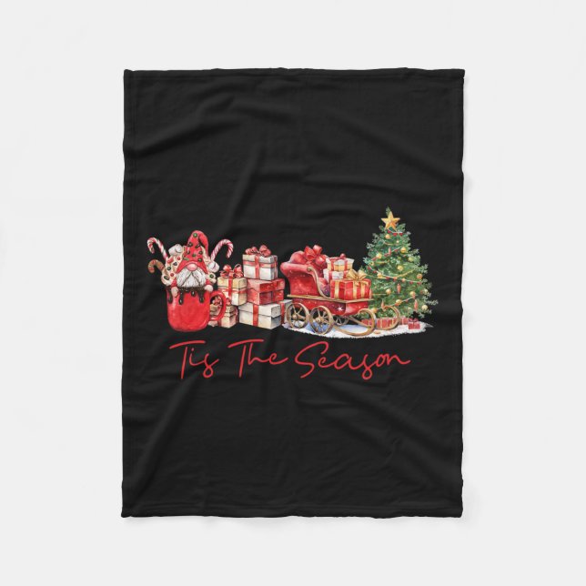 Couverture Polaire C'Est La Saison Café Latte Gnome Sleigh Christma (Devant)