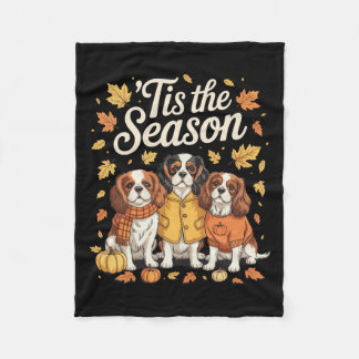Couverture Polaire C'Est La Saison Cavalier King Charles Spaniel Autu