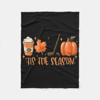 Couverture Polaire C'est la saison Hockey Latte Feuilles Bonjour Citr