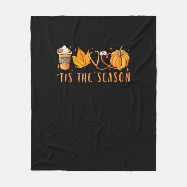 Couverture Polaire C'Est La Saison Infirmière Citrouille Épice Chute  (Devant)