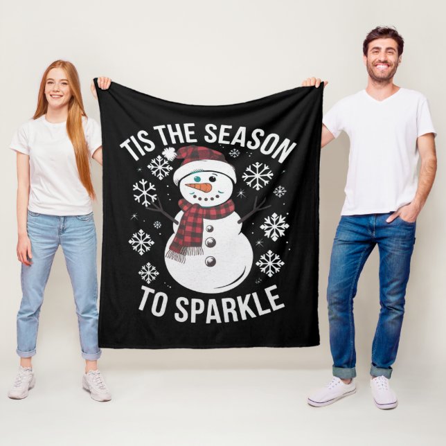 Couverture Polaire C'Est La Saison Pour Éclater Le Cadeau De Noël (En situation)