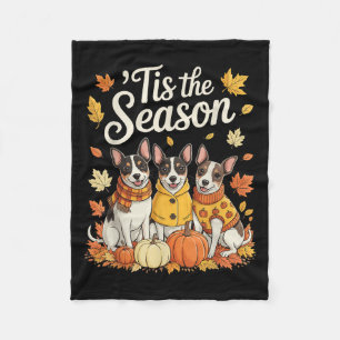 Couverture Polaire C'Est La Saison Rat Terrier Automne Chien Citrouil