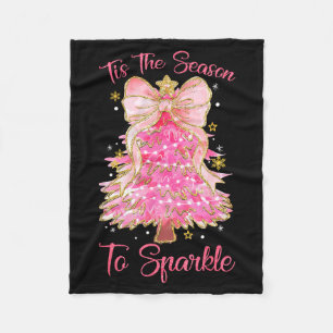 Couverture Polaire C'est la saison scintillante arbre de Noël Xmas fe
