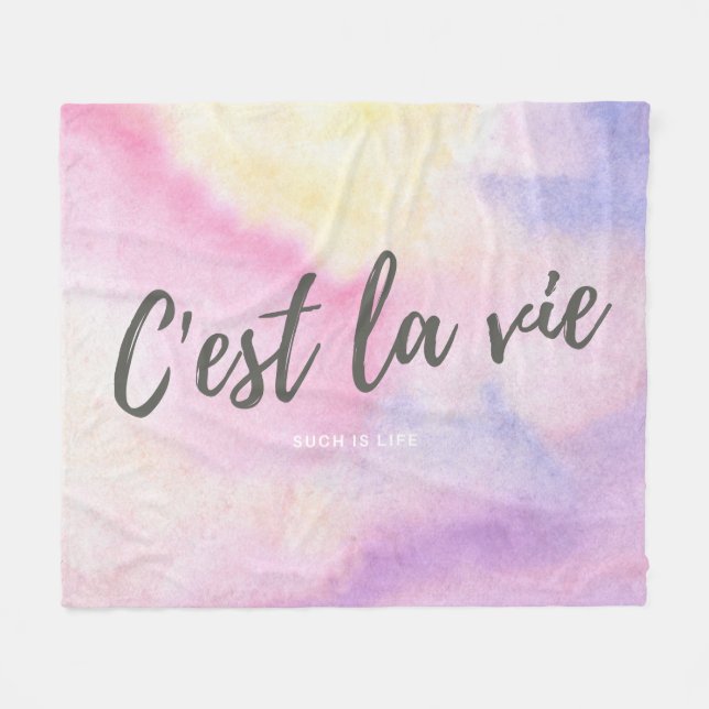 Couverture Polaire Cest La Vie "Telle est la vie" (Devant (Horizontal))