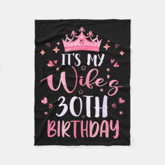 Couverture Polaire C'est les 30 ans de ma femme Rose Joyeux 30 ans