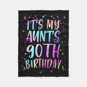 Couverture Polaire C'est les 90 ans de ma tante Coloré Joyeux 90 ans