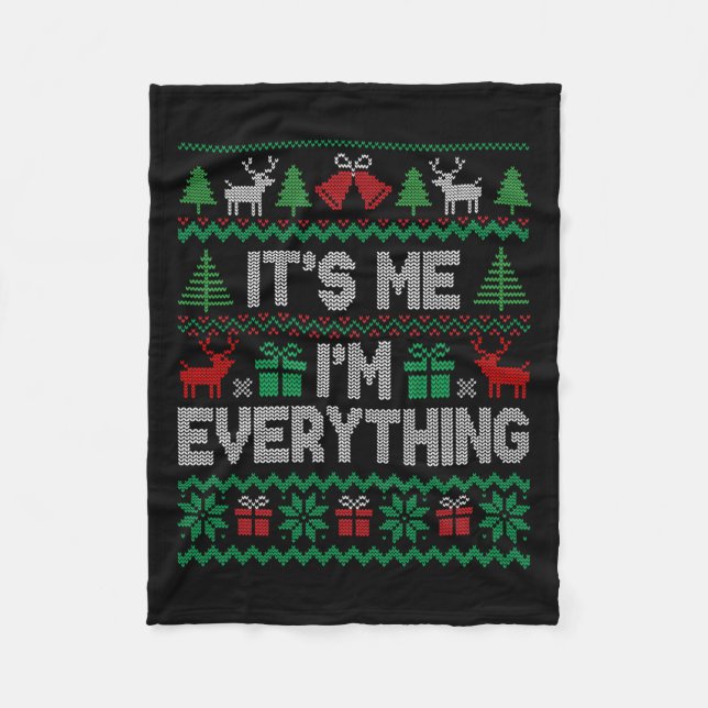 Couverture Polaire C'Est Moi Tout Noël Pyjama Couple Match (Devant)