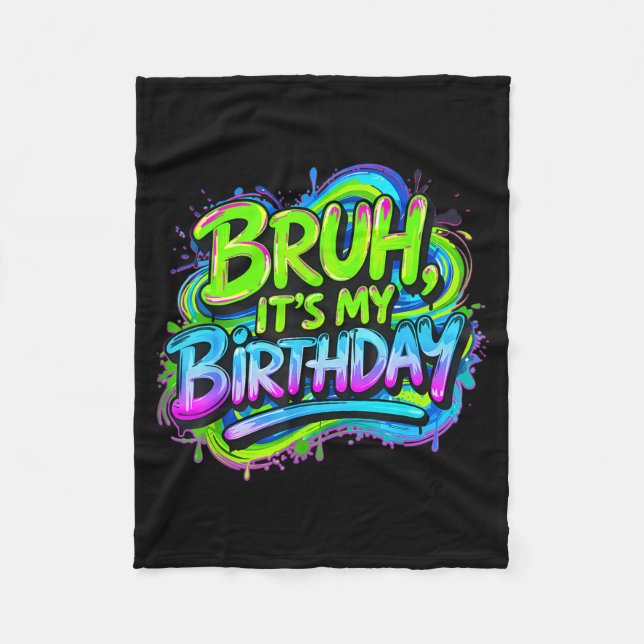 Couverture Polaire C'est mon anniversaire drôle jeu anniversaire garç (Devant)