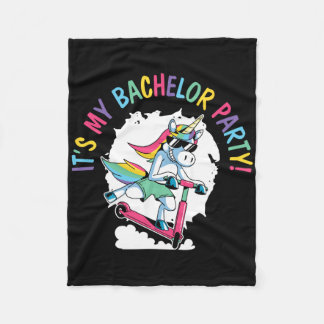 Couverture Polaire C'est mon Bachelor Party Unicorn Groom Mariage Mar