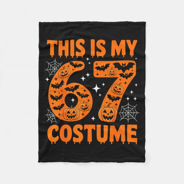 Couverture Polaire C'est mon costume 67 6 7 Mème Gen Alpha Halloween (Devant)