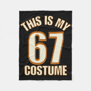 Couverture Polaire C'est mon costume d'Halloween 67 Lazy Brainrot Mem