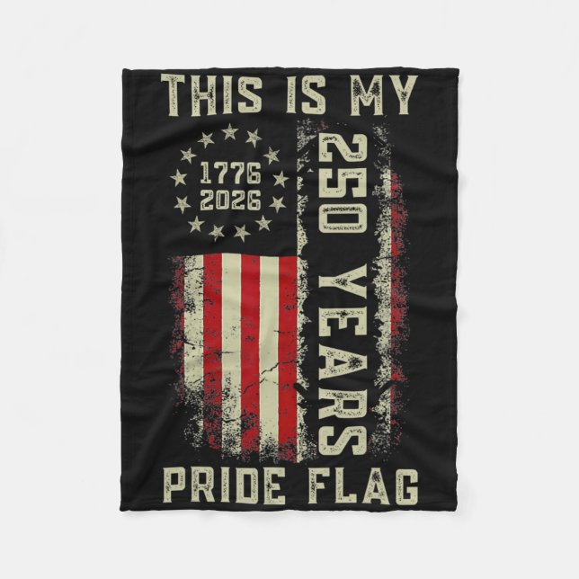 Couverture Polaire C'est mon drapeau de fierté 250 ans 1776-2026 250e (Devant)