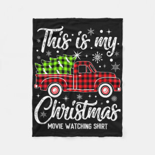 Couverture Polaire C'Est Mon Film De Noël Regardant Chemise Plaid Re