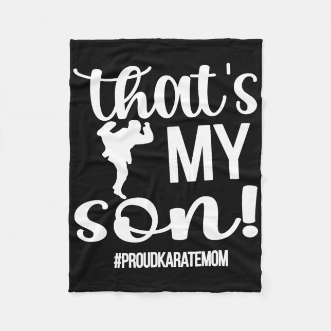 Couverture Polaire C'est mon Fils Fier Karate Maman Karate Mama (Devant)