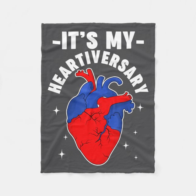 Couverture Polaire C'est mon Heartiversary Chd Malformation Cardiaque (Devant)