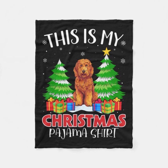 Couverture Polaire C'Est Mon Pajama Goldendoodle Chien De Noël (Devant)