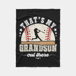Couverture Polaire C'Est Mon Petit-Fils Là-Bas De Baseball Grand Gran