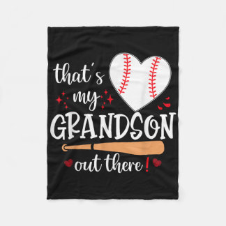 Couverture Polaire C'Est Mon Petit-Fils Là-Bas De Baseball Grand-Mère