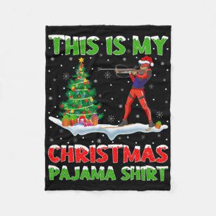 Couverture Polaire C'Est Mon Pyjama Chemise De Noël Biathlon Noël