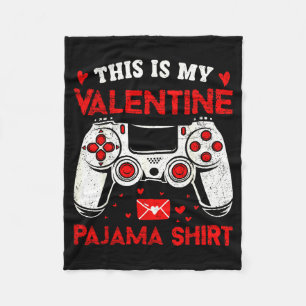 Couverture Polaire C'est mon pyjama de la Saint-Valentin Gamer Jeux v