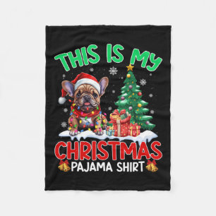 Couverture Polaire C'Est Mon Pyjama De Noël Amoureux De Chiens De Fer