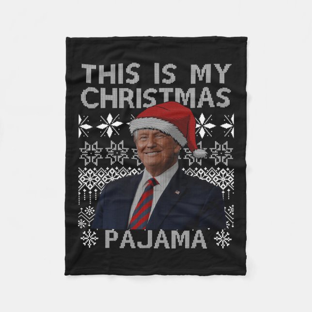 Couverture Polaire C'Est Mon Pyjama De Noël Drôle Matching Tr (Devant)