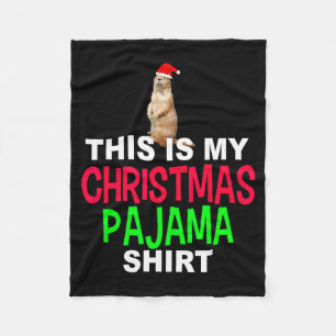 Couverture Polaire C'est mon T-shirt de Noël Groundhog Pajama de Noël