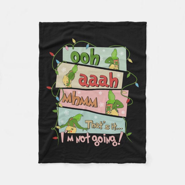 Couverture Polaire C'est que je ne vais pas Noël lumières famille (Devant)