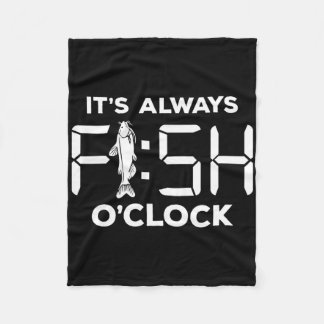 Couverture Polaire C'est Toujours Poisson à l'Horloge Drôle Pêche
