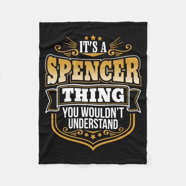 Couverture Polaire C'est une chose de Spencer que vous ne comprendrie (Devant)