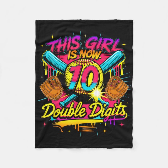 Couverture Polaire Cette fille a maintenant 10 doubles chiffres Softl (Devant)