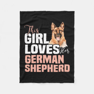 Couverture Polaire Cette Fille Aime Son Berger Allemand