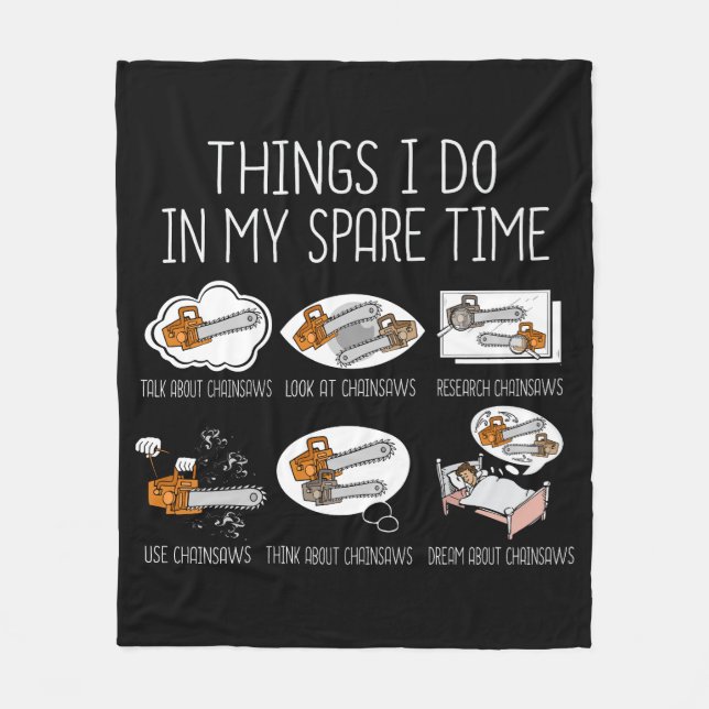 Couverture Polaire Chainsaw Gift Hommes Woodworker Lumberjack Arboris (Devant)