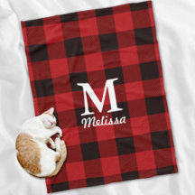 chalet Noël Plaid de bison rouge bison