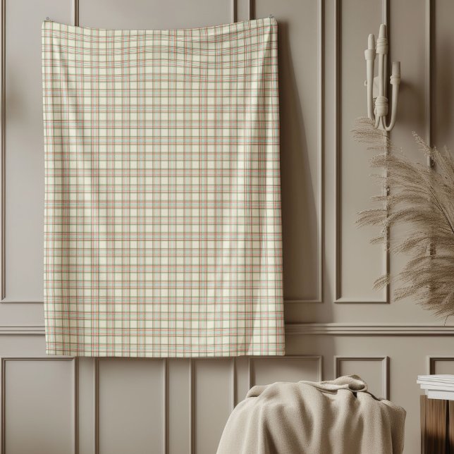 Couverture Polaire Chaleureux Tartan Vintage (Warm Vintage Tartan Blanket Holiday Decorating)