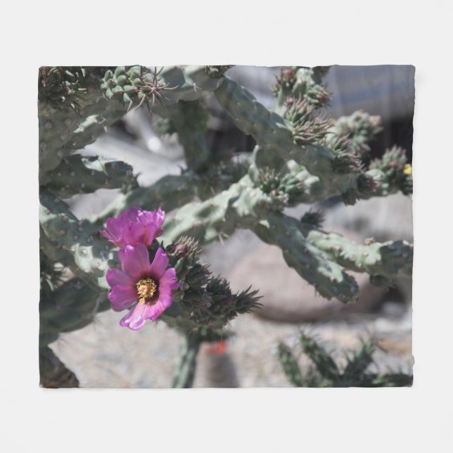 Couverture Polaire Challa Cactus en fleurs (Devant (Horizontal))