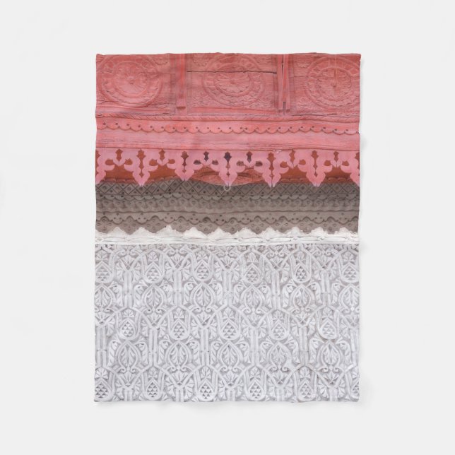 Couverture Polaire Chambre de corail rose (Devant)