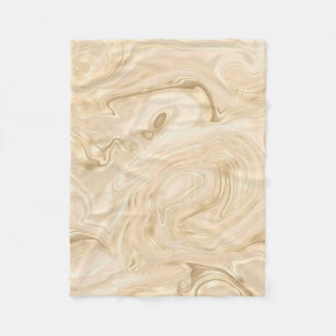 Couverture Polaire Champagne Brun Clair Élégant Tourbillon Abstrait