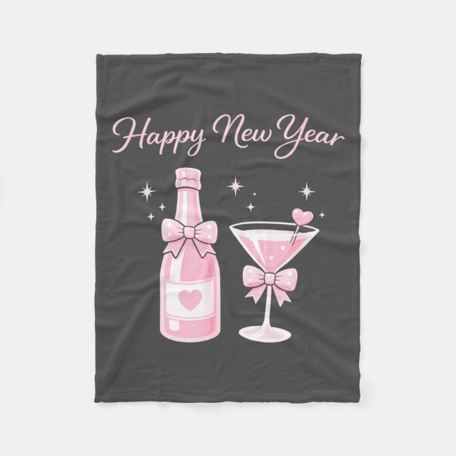 Couverture Polaire Champagne Swea Martini Coquette Happy New Year Par (Devant)