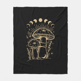 Couverture Polaire Champignons & Cottage Minimalisme Esthétique Gobl
