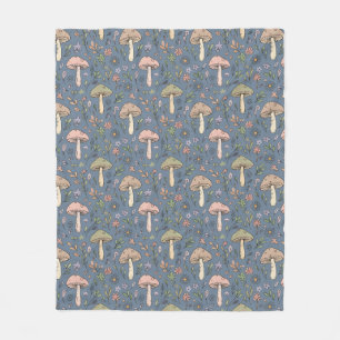 Couverture Polaire Champignons Gris Ardoise Profond Cadeau de Chauf