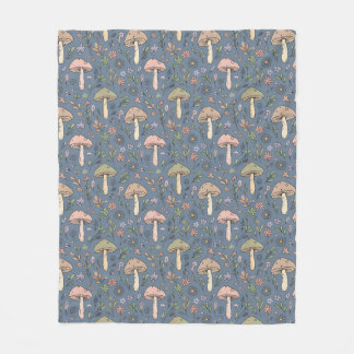 Couverture Polaire Champignons Gris Ardoise Profond | Cadeau de Chauf