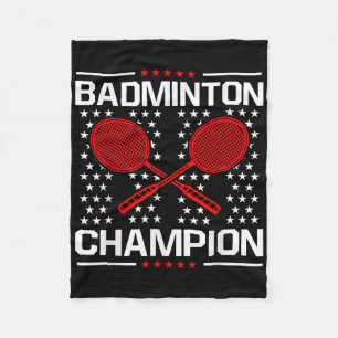 Couverture Polaire Champion de badminton Joueur de badminton Navette