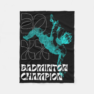 Couverture Polaire Champion de Badminton Racket Tournament Winne