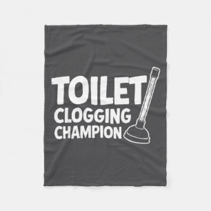 Couverture Polaire Champion de Bouchage de Toilettes Ridicule
