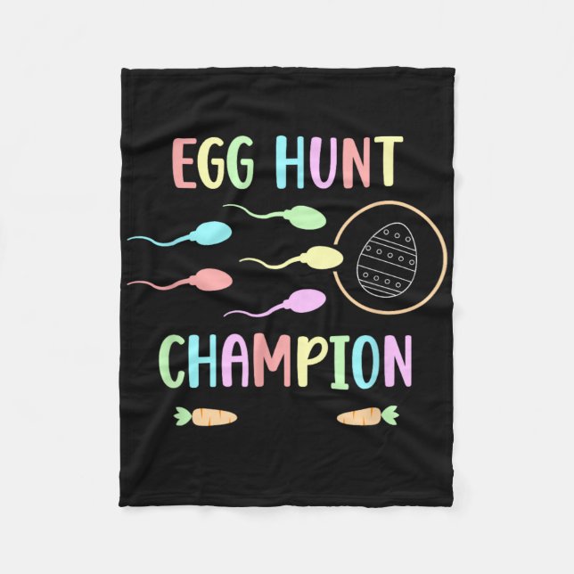 Couverture Polaire Champion de chasse aux oeufs Annonce de grossesse  (Devant)