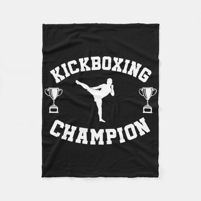 Couverture Polaire Champion de kickboxing  (Devant)