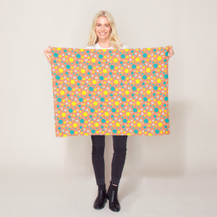 Couverture Polaire Chanceux bulles colorées